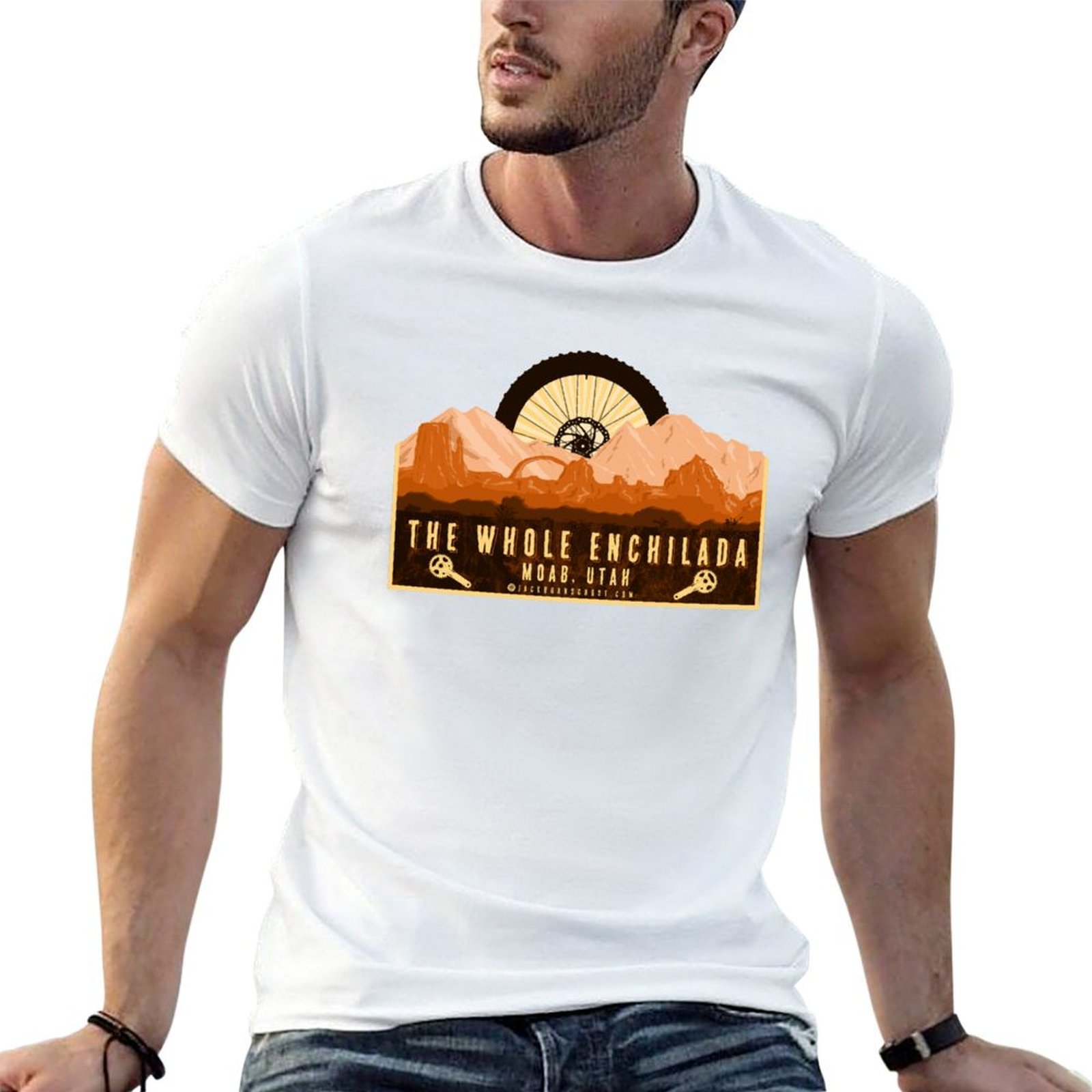 Mountain Biking Moab - Camiseta masculina Whole Enchilada Mountain Bike