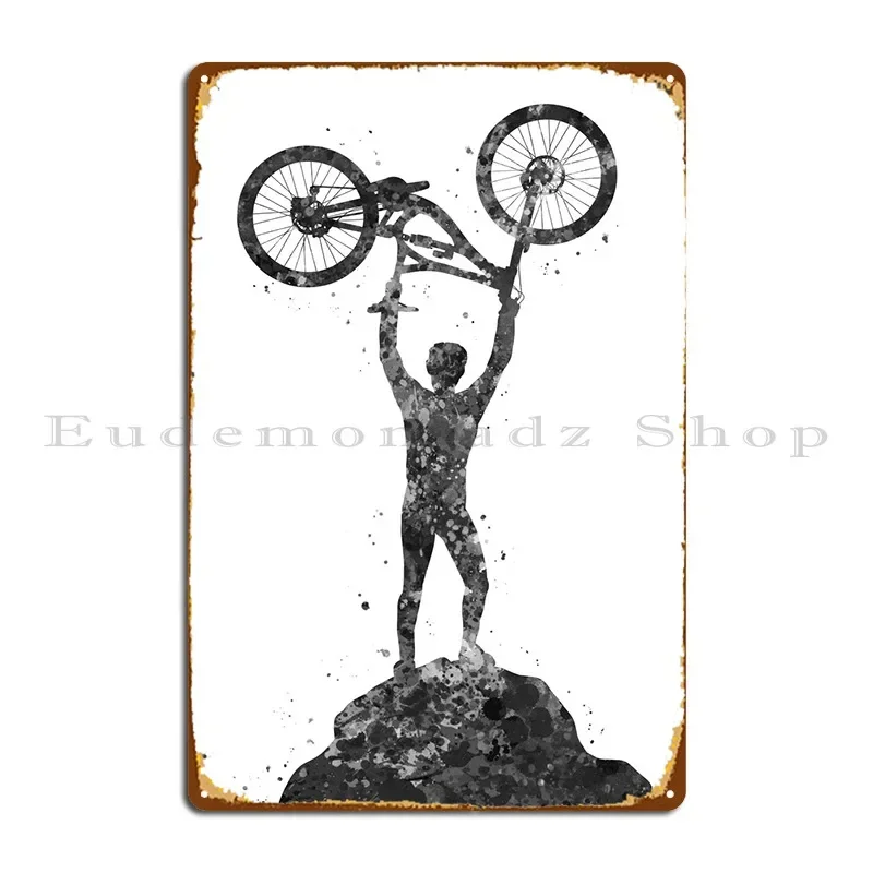 Mountain Biking Europe - Placa de Metal para Bicicleta de