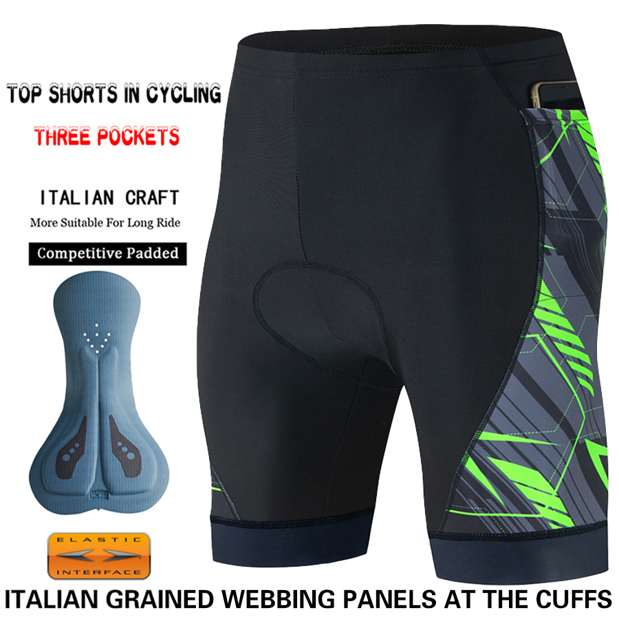 Mountain Biking Outfit - Calções de ciclismo masculinos com 3