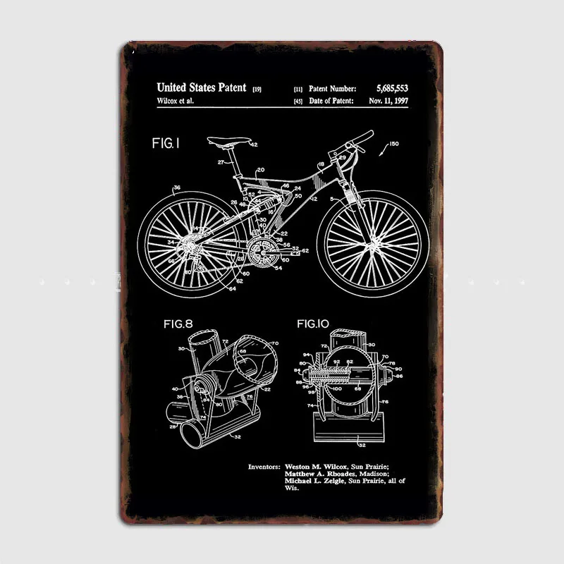 Mountain Biking Europe - Placa de Metal Retro Branca de