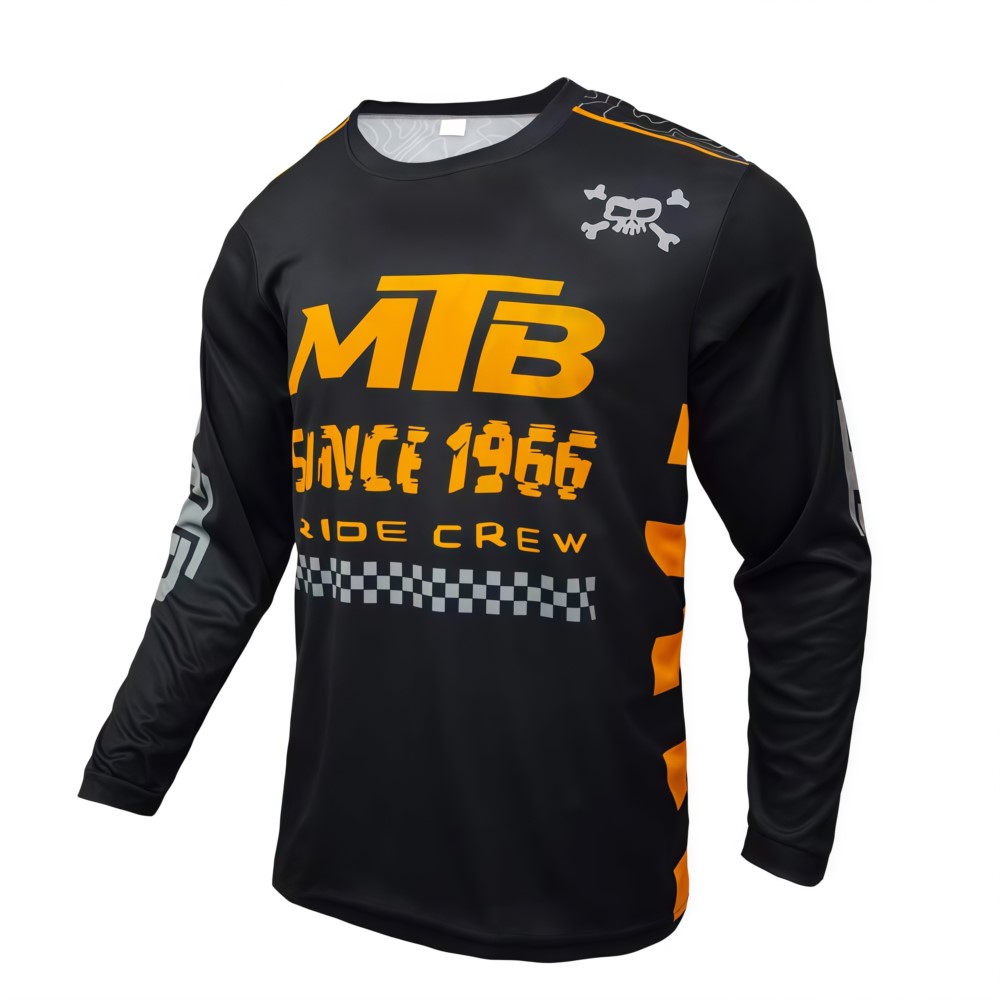 Mountain Biking For Fitness - Camisa de Ciclismo Masculina de Manga