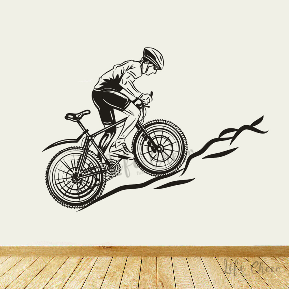 Mountain Biking Europe - Adesivos de parede para ciclismo de