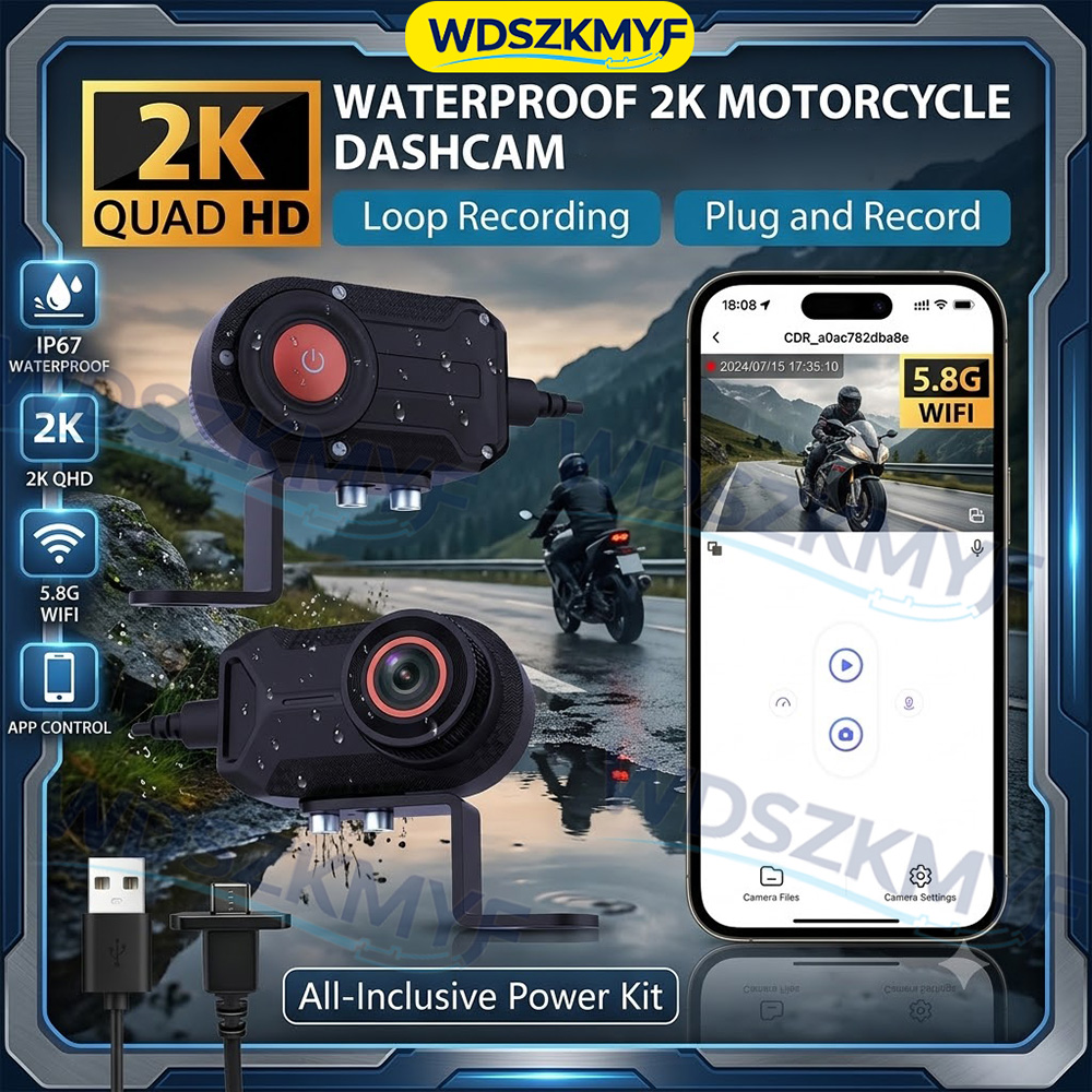 Mountain Biking Helmet - Câmera DVR 2K 30fps para Motocicletas
