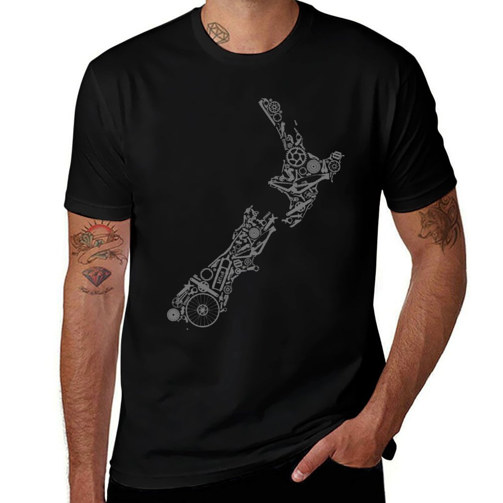 NOVA ZELÂNDIA - camiseta cinza - Mountain Biking New Zealand avaliação e preço